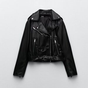 Zara faux leather jacket